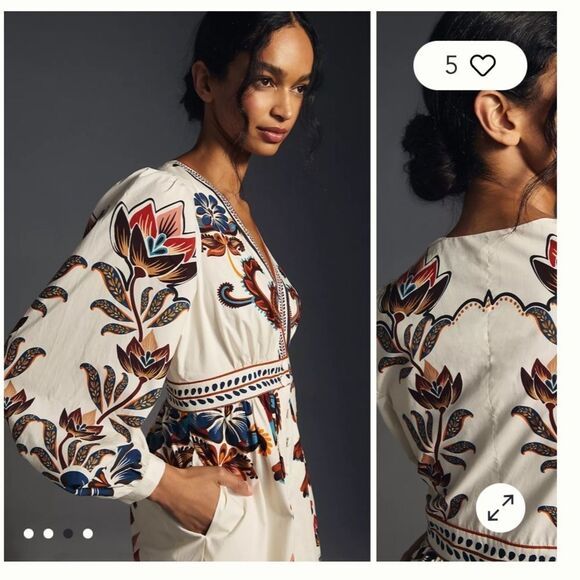 Farm Rio Size Medium Farm x Anthropologie V-Neck Maxi Dress - Picture 3 of 9